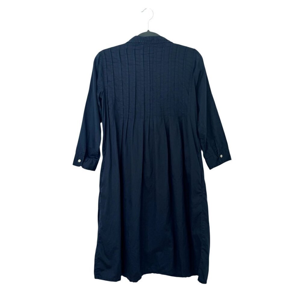 GAP Navy Blue Button Front Shirt Dress - Picture 2 of 5